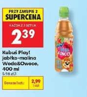 Kubuś Play! Jabłko-malina Wodo&owoce 400 ml