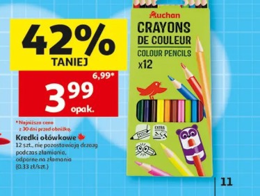 Kredki ołówkowe Auchan