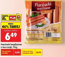 Parówki wędzone z kurcząt