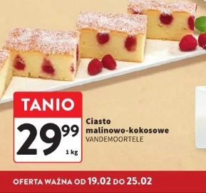 Ciasto malinowo-kokosowe Vandemoortele