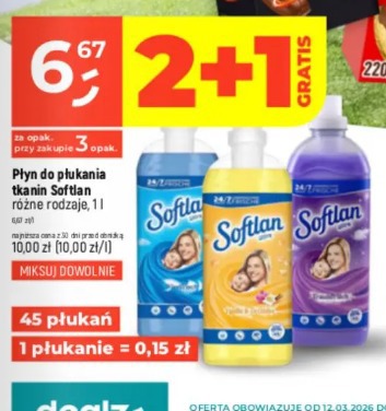 Płyn do płukania tkanin Softlan różne rodzaje