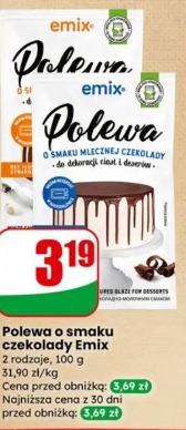 Polewa o smaku czekolady Emix