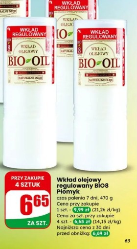Wkład olejowy regulowany BIO8 Płomyk Bio-Oil