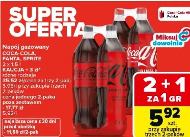 Napój gazowany Coca-Cola, Fanta, Sprite