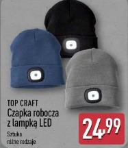 Czapka robocza z lampką LED