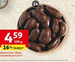 Daktyle, rodzynki lub żurawina w czekoladzie