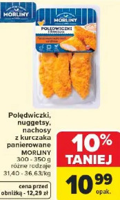 Polędwiczki, nuggetsy, nachosy z kurczaka panierowane Morliny