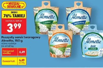 Puszysty serek twarogowy Almette