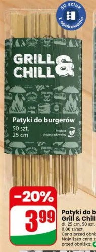 Patyki do burgerów Grill & Chill