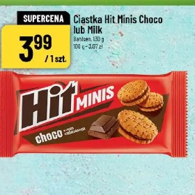 Ciastka Hit Minis Choco lub Milk