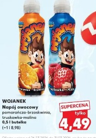 Wojanek napój owocowy pomarańcza-brzoskwinia, truskawka-malina