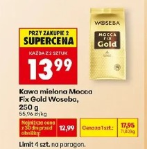 Kawa mielona Mocca Fix Gold Woseba