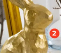 Duża złota figurka zając