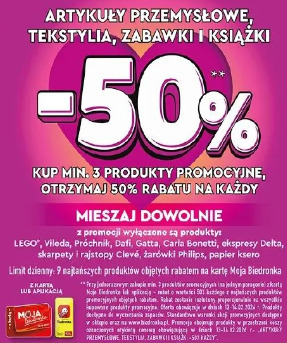 Artykuły przemysłowe, tekstylia, zabawki i książki