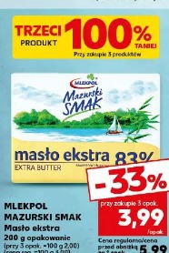 Mlekpol Mazurski Smak Masło ekstra 82%