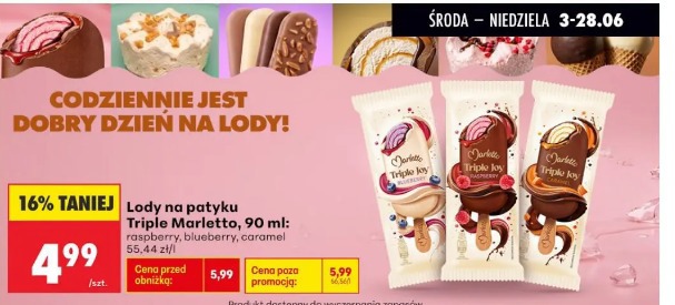 Lody na patyku Triple Marletto