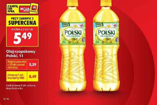 Olej rzepakowy Polski, 1l 