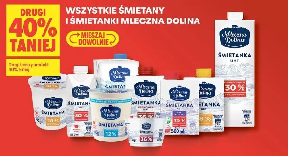 Wszystkie śmietany i śmietanki Mleczna Dolina