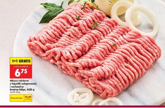 Mięso mielone z łopatki wieprzowej i wołowiny Kraina Mięs