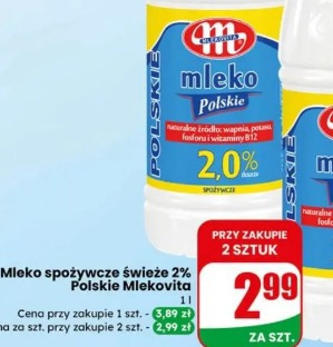 Mleko spożywcze świeże 2% Polskie Mlekovita