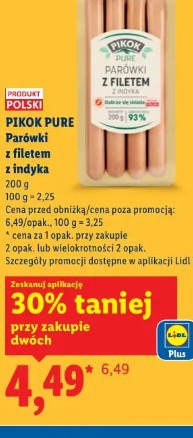 Pikok Pure Parówki z filetem z indyka
