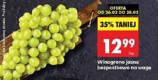 Winogrono jasne bezpestkowe