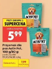 Activ Pet przysmak dla psa 100 g/80 g paski, kostki