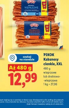 Pikok Kabanosy cienkie, XXL