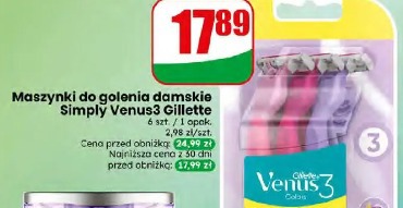 Maszynki do golenia damskie Simply Venus3 Gillette