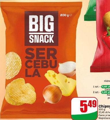 Chipsy ser cebula Big Snack
