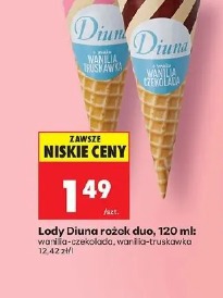 Lody Diuna rożek duo