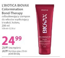 L’biotica Biovax Colormination Bond-Therapy odbudowujący szampon do włosów wydłużający trwałość koloru