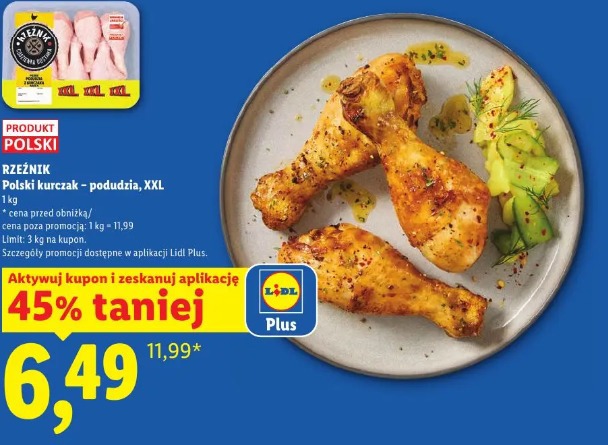 Rzeźnik Polski kurczak – podudzia, XXL