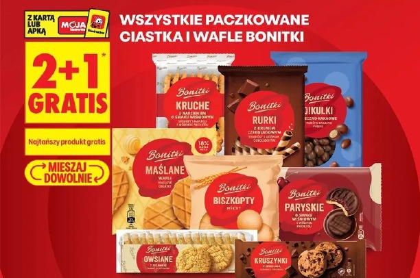 Wszystkie paczkowane ciastka i wafle Bonitki