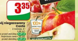 Napój niegazowany Costa jabłko
