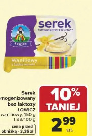 Serek homogenizowany bez laktozy waniliowy LOWICZ