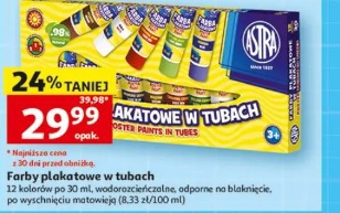 Farby plakatowe w tubach Astra