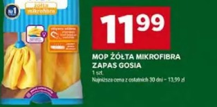 Mop żółta mikrofibra zapas Gosia