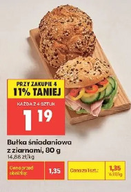 Bułka śniadaniowa z ziarnami