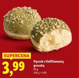 Pączek z liofilizowaną gruszką