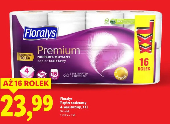 Florays Papier toaletowy 4-warstwowy, XXL