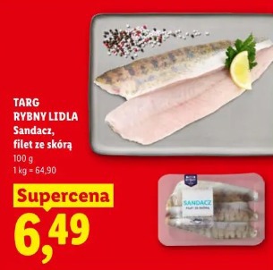 Targ Rybny Lidla Sandacz, filet ze skórą