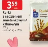 Rurki z nadzieniem śmietankowym/kakaowym Pitti Deli