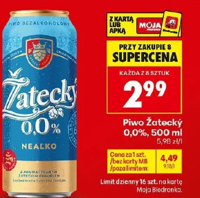 Piwo Žatecký 0,0% Nealko