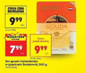 Ser gouda holenderska w plastrach Światowid, 300 g