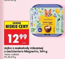 Jajka z czekolady mlecznej z nadzieniem Magnetic