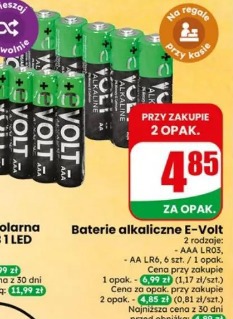 Baterie alkaliczne E-Volt