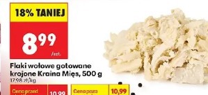 Flaki wołowe gotowane krojone Kraina Mięs