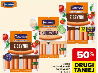 Gama parówek marki Tarczyński