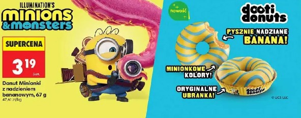 Donut Minionki z nadzieniem bananowym